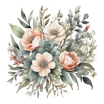 Watercolor Flower Bouquet png