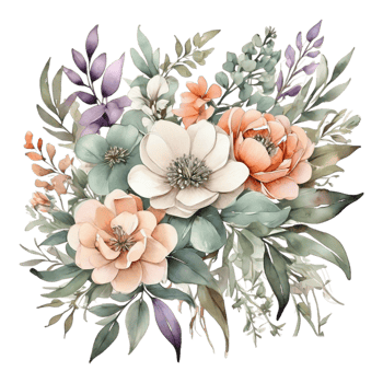 Watercolor Flower Bouquet png