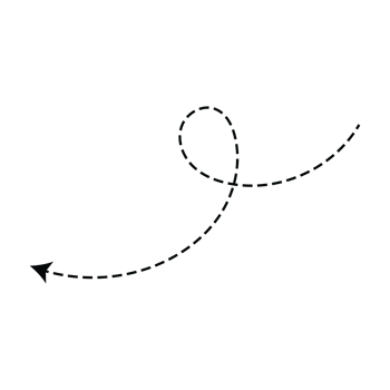 Hand drawn dotted curved line transparent png