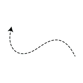 Hand drawn dotted curved line transparent png