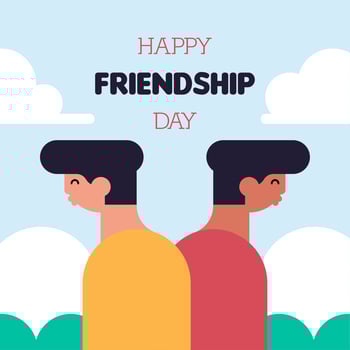 Happy friendship day illustration background vector