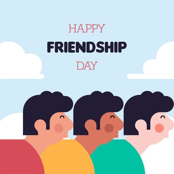 Happy friendship day illustration background vector