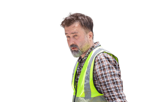 Portrait of a caucasian man, a Senior engineer man png