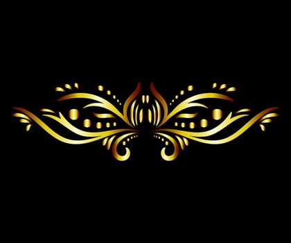 Art deco floral curls and swirls Ornamental elements dividers or headers Decorative Vintage line borders or frames in geometric victorian style elegant vintage design antique bordering vector