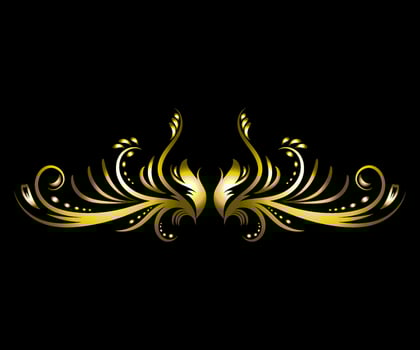 Art deco floral curls and swirls Ornamental elements dividers or headers Decorative Vintage line borders or frames in geometric victorian style elegant vintage design antique bordering vector