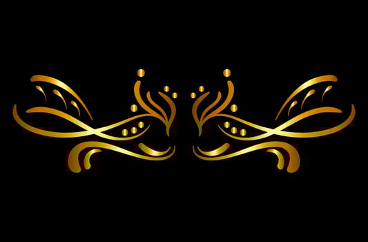 Art deco floral curls and swirls Ornamental elements dividers or headers Decorative Vintage line borders or frames in geometric victorian style elegant vintage design antique bordering vector