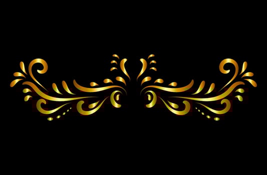 Art deco floral curls and swirls Ornamental elements dividers or headers Decorative Vintage line borders or frames in geometric victorian style elegant vintage design antique bordering vector