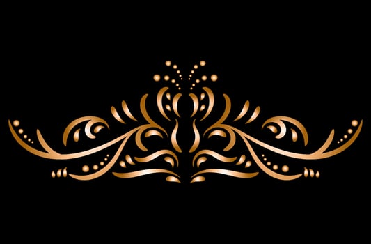 Art deco floral curls and swirls Ornamental elements dividers or headers Decorative Vintage line borders or frames in geometric victorian style elegant vintage design antique bordering vector