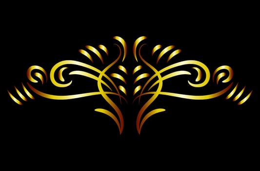 Art deco floral curls and swirls Ornamental elements dividers or headers Decorative Vintage line borders or frames in geometric victorian style elegant vintage design antique bordering vector