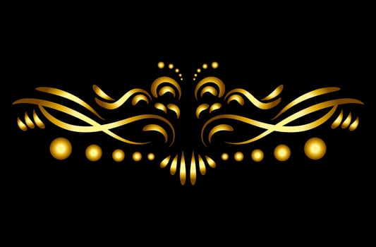 Art deco floral curls and swirls Ornamental elements dividers or headers Decorative Vintage line borders or frames in geometric victorian style elegant vintage design antique bordering vector