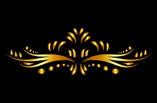 Art deco floral curls and swirls Ornamental elements dividers or headers Decorative Vintage line borders or frames in geometric victorian style elegant vintage design antique bordering vector