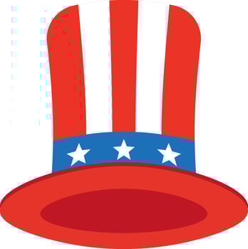 American Hat Independence Day vector