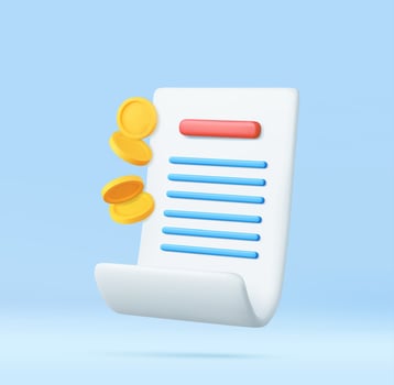 3D bill payment vector