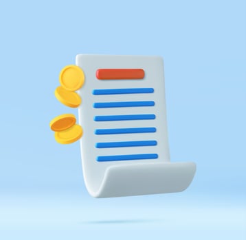 3D bill payment vector