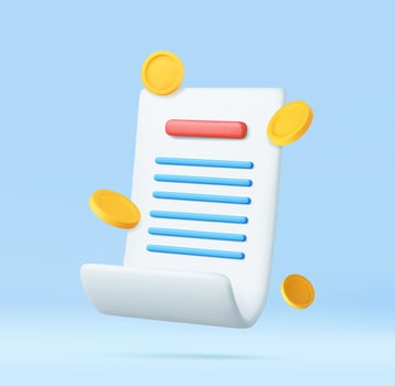3D bill payment vector