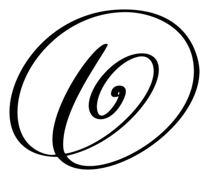 Hand drawn calligraphy letter D. Script font logo. Handwritten brush style flourish vector
