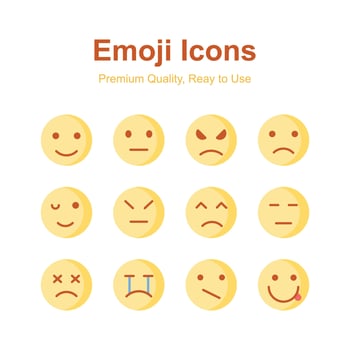 Pack of emoji icons in modern design style, ready to use and download vector