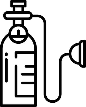 Oxygen outline illustration vector