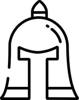 Barbute outline illustration vector