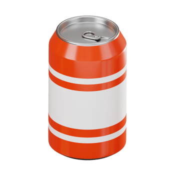 Refreshing Soda Can of Iconic Beverage. 3D Render png