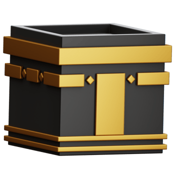 Kaaba 3d Illustration for web, app, infographic, etc png
