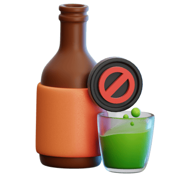 NO ALCOHOL 3d Illustration for web, app, infographic, etc png