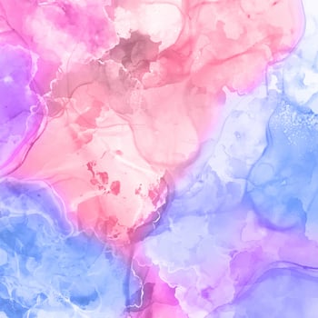 pastel pink and purple hand painted alcohol ink background vector