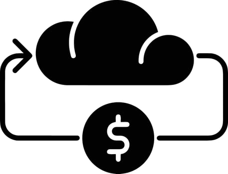 Cloud icon symbol image. Illustration of the hosting storage vector