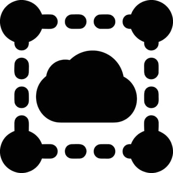 Cloud icon symbol image. Illustration of the hosting storage vector