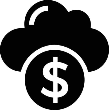Cloud icon symbol image. Illustration of the hosting storage vector