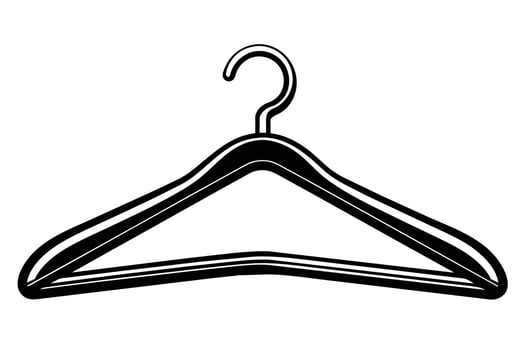 Clothes Hanger Black silhouette vector