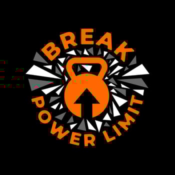 Break the limit motivational typography. Sporty gym design suitable for printable products. vector