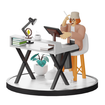Embracing the Digital Illustrator's Lifestyle in 3D png