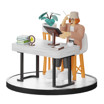 Embracing the Digital Illustrator's Lifestyle in 3D png
