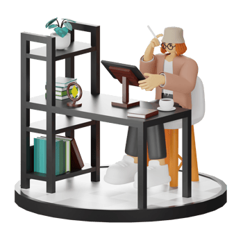 Embracing the Digital Illustrator's Lifestyle in 3D png