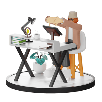 Embracing the Digital Illustrator's Lifestyle in 3D png