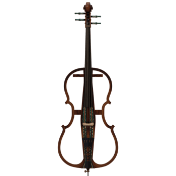 3d render e cello violin with transparent background png
