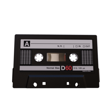 3d render tape cassette with transparent background png