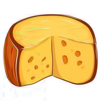 A piece of cheese. Illustration on a white background. vector