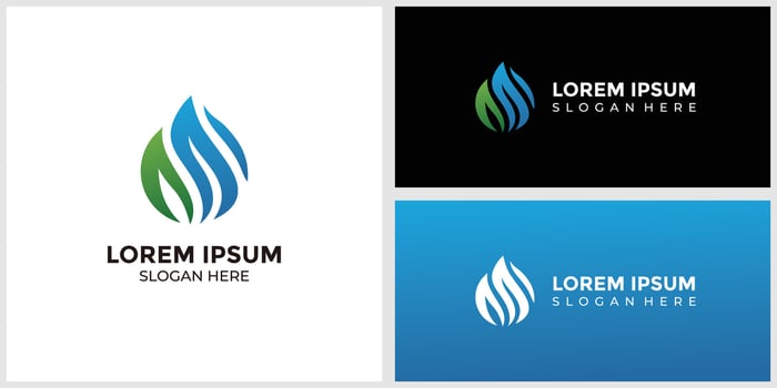 Modern gradient industrial biogas logo vector