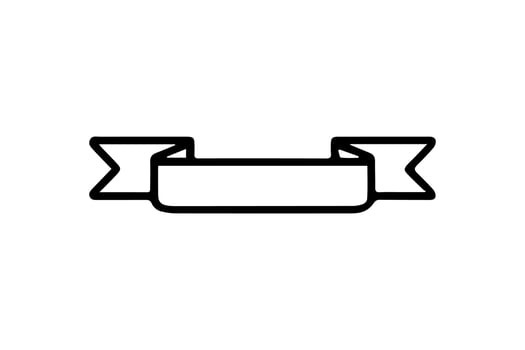 Ribbon Logo Blank Outline vector