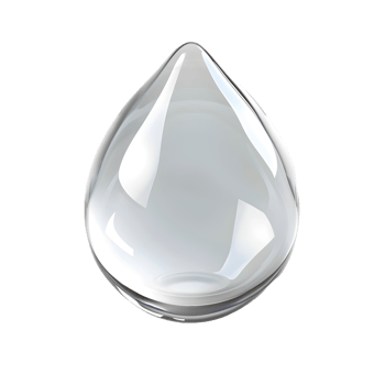 a glass drop on a transparent background png