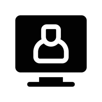 online conference icon. glyph icon for your website, mobile, presentation, and logo design. vector