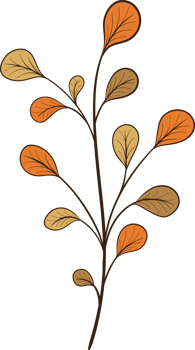 rustic leaf autumn floral png