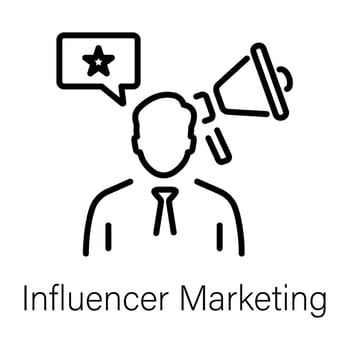 Trendy Influencer Marketing vector