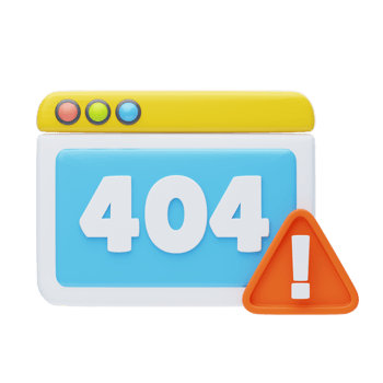 404 Error 3D Icon. 404 error page not found System updates, system maintenance and installation programs concept png