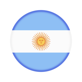 Round flag of Argentina png