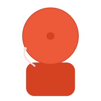 Red fire alarm vector
