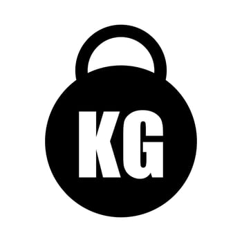 Round kettlebell silhouette icon. Weight icon. Weight training. vector