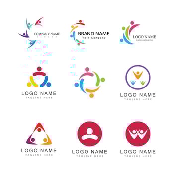 Community, network and social logo people design vector